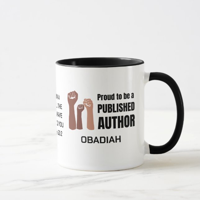 PROUD BLACK PUBLISHEFD AUTHOR Melanin Christian  Mug (Right)