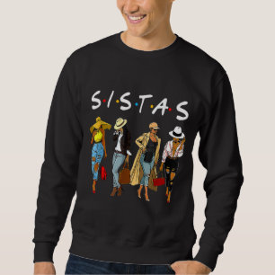 Proud Black Sistas Queen Melanin Afro African Amer Sweatshirt