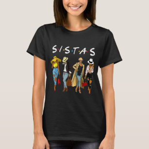 Proud Black Sistas Queen Melanin Afro African Amer T-Shirt