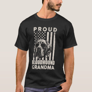 Proud Bloodhound Grandma American Flag Patriotic D T-Shirt