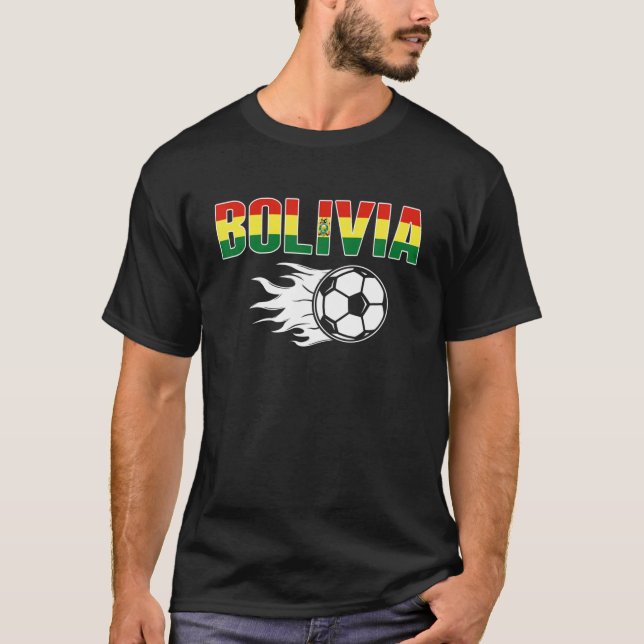 Proud Bolivia Soccer Fans Jersey - Bolivian Footba T-Shirt (Front)