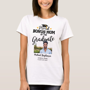 Proud Bonus Mum of the graduate photo name T-Shirt