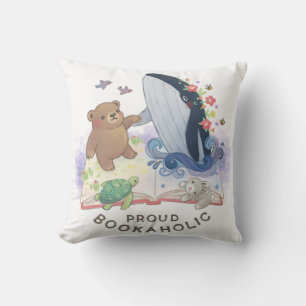 Proud Bookaholic: Magic of Books Illustration Cushion