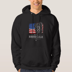 Proud Border Collie Mum American Flag Patriotic Do Hoodie