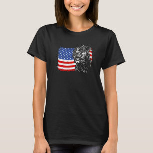 Proud Border Terrier American Flag Patriotic Dog T-Shirt
