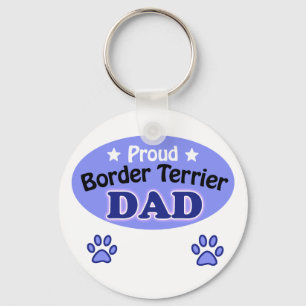 Proud Border Terrier Dad Key Ring