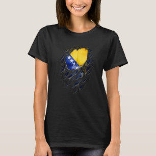 Proud Bosnian Roots Torn Ripped Bosnia and Herzego T-Shirt