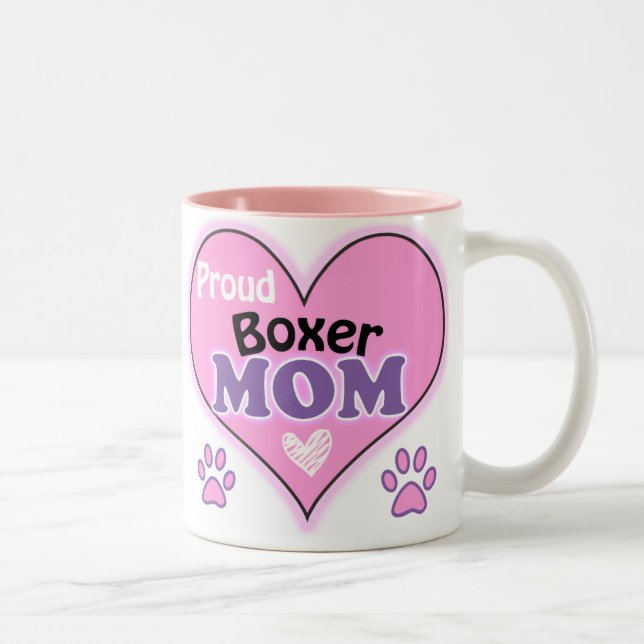 Proud Boxer Mum Two-Tone Coffee Mug (Right)
