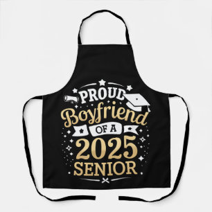 Proud Boyfriend Of A 2025 Graduate Graduation Apron