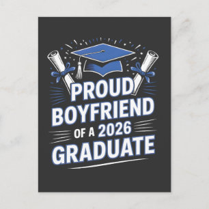 Proud Boyfriend of a 2026 Graduation Couples Postcard