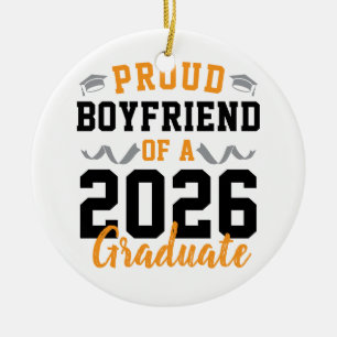 Proud Boyfriend of A 2026 Graduation Party Custom Ceramic Tree Decoration