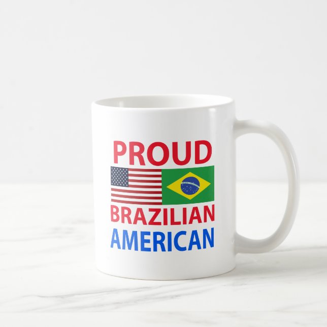 Proud Brazilian American Coffee Mug (Right)