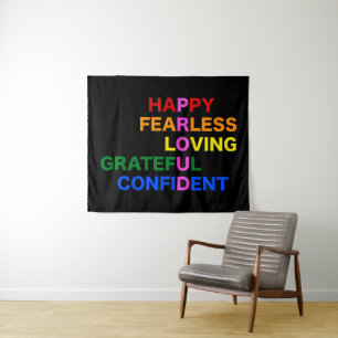 PROUD Bright Black Medium Tapestry