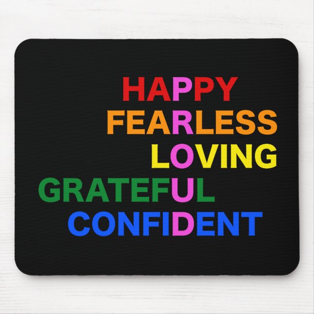 PROUD Bright Black Mousepad (Front)