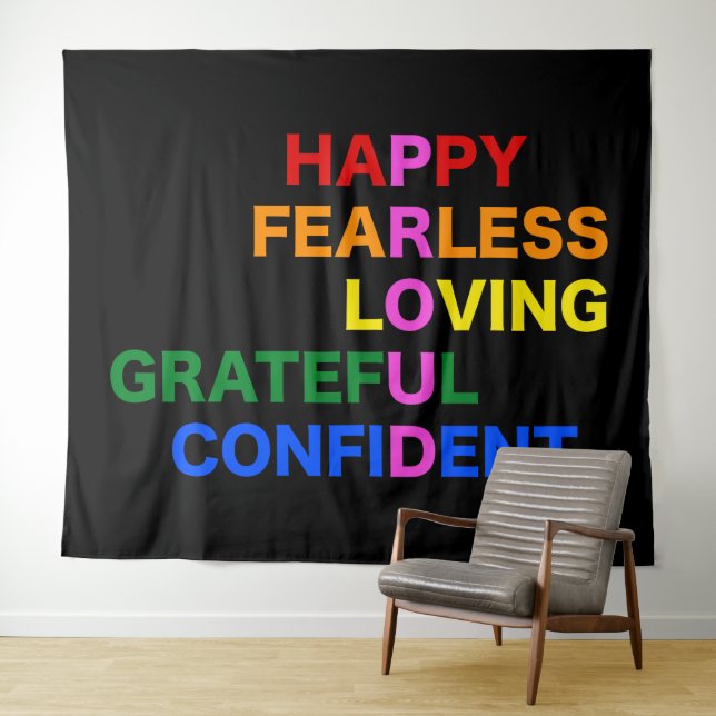 PROUD Bright Black Tapestry (In Situ (Horizontal))