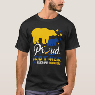 Proud Brother Bear Family Matching Down Syndrome T T-Shirt