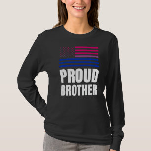 Proud Brother Bisexual Flag Lgbt Gay Pride   T-Shirt