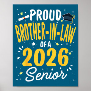 Proud Brother Law Class 2026 Illustration Poster