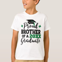 Proud Brother of 2022 graduate black green tassel