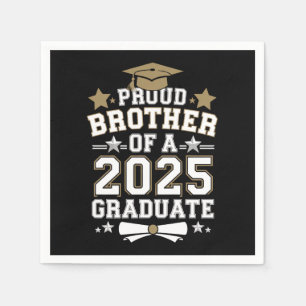 Proud Brother Of A 2025 Graduate Graduation Family Napkin