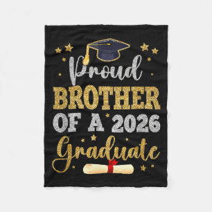 Proud brother of a 2026 graduate senior brother fleece blanket