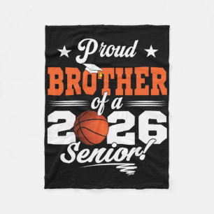 Proud Brother Of A 2026 Senior Sketll Graduation _ Fleece Blanket