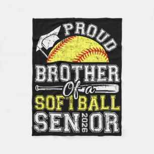 Proud Brother Of A 2026 Senior Softll Graduate  Fleece Blanket