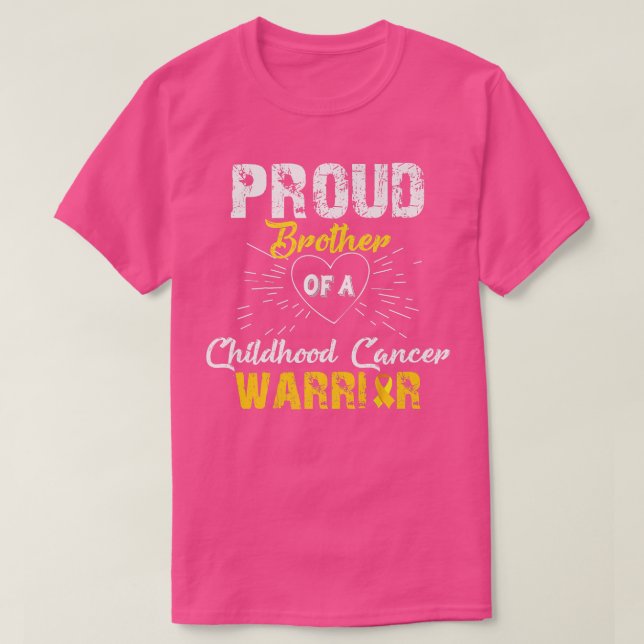 Proud Brother Of a Childhood Cancer Warrior Awaren T-Shirt (Design Front)