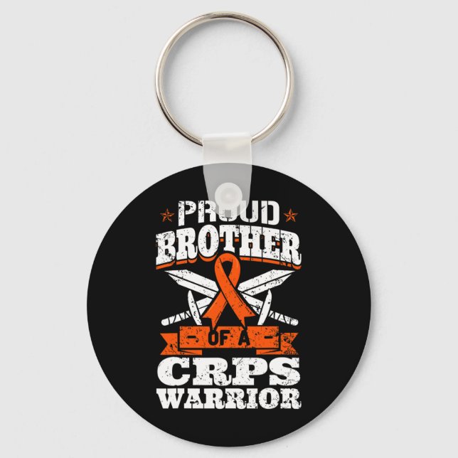 Proud Brother Of A Crps Warrior Rsd Awareness Ribb Key Ring (Front)
