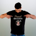 Proud Brother of a Graduate Graduation Cap Photo T-Shirt<br><div class="desc">Proud Brother of a Graduate Graduation Cap Photo Black T-Shirt. Personalised t-shirt for a graduate's proud brother with a graduation cap and a photo of the graduate. Add your photo. You can change any text on the t-shirt.</div>