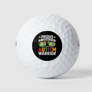 Proud Brother Of An Autism Warrior Family Golf Balls
