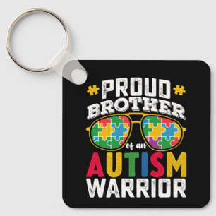 Proud Brother Of An Autism Warrior Family Key Ring