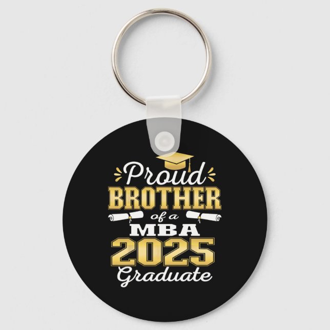 Proud Brother Of Cl Of 2025 M Graduate Grad Family Key Ring (Front)
