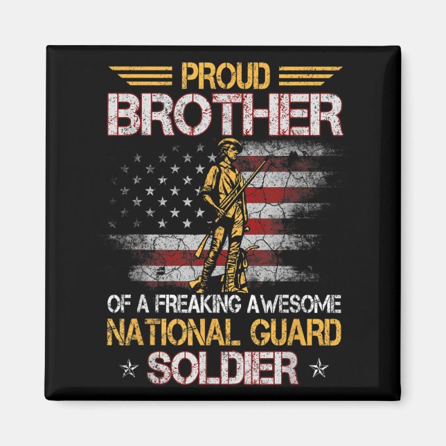 Proud Brother Of National Guard Soldier Veterans D Magnet (Front)