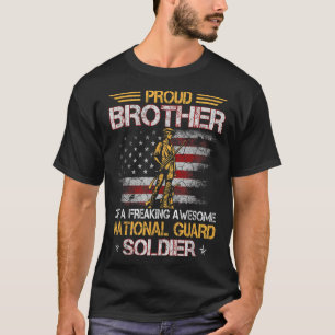 Proud Brother Of National Guard Soldier Veterans D T-Shirt