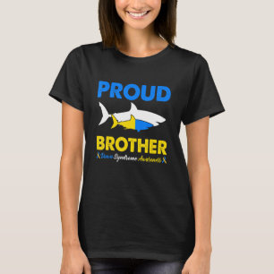 Proud Brother Shark Down Syndrome Awareness T21 T-Shirt
