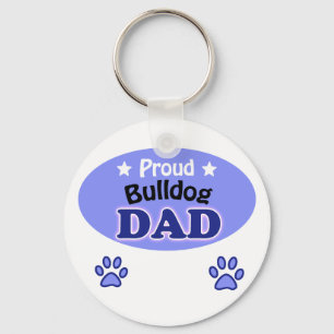 Proud Bulldog Dad Key Ring