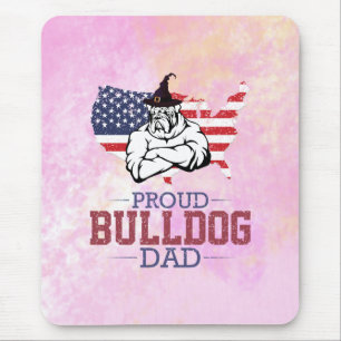 Proud Bulldog Dog Dad, Bulldog Father's Day Gift Mouse Pad