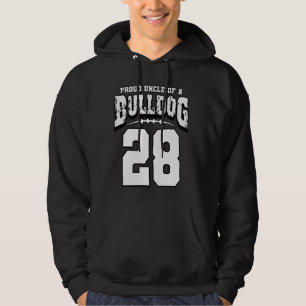 Proud Bulldog Football Uncle Of Player 28 Hoodie