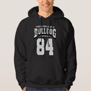 Proud Bulldog Football Uncle Of Player 84 Hoodie