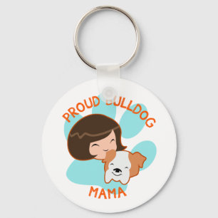 Proud Bulldog Mum Key Ring
