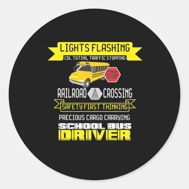 Proud Bus Driver Classic Round Sticker (Front)
