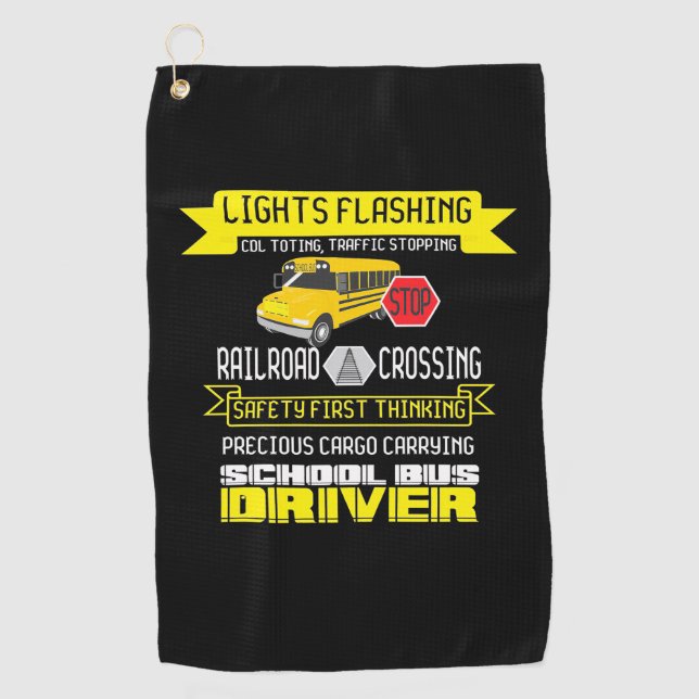 Proud Bus Driver Golf Towel (Front)