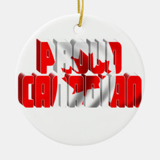 Proud Canadian Ceramic Tree Decoration