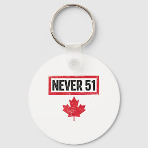 Proud Canadian Vintage Never 51st State Canada Fla Key Ring