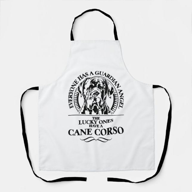Proud Cane Corso Guardian Angel dog quote  Apron (Front)