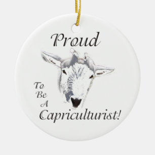 PROUD  CAPRICULTURIST!  Christmas Ornament GOATS