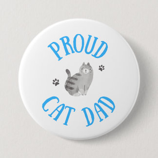 Proud Cat Dad 7.5 Cm Round Badge