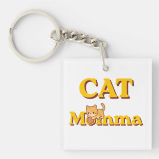 Proud Cat Momma Mother's Day Double-Sided  Key Ring