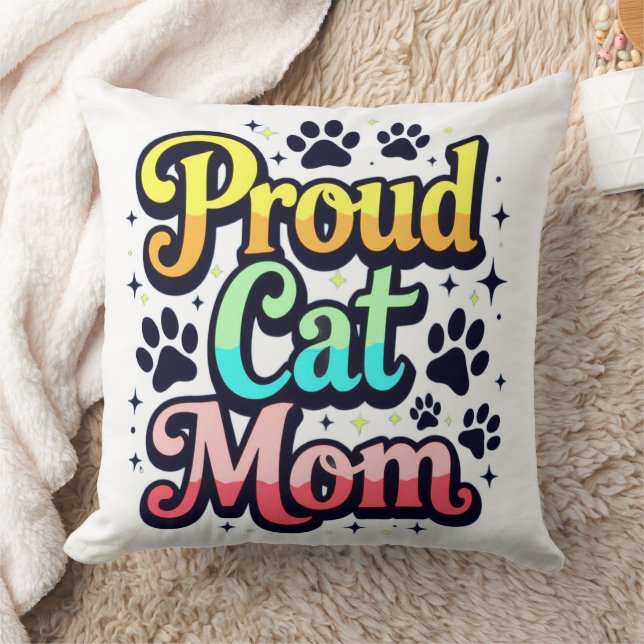 Proud Cat Mum Cushion (Blanket)